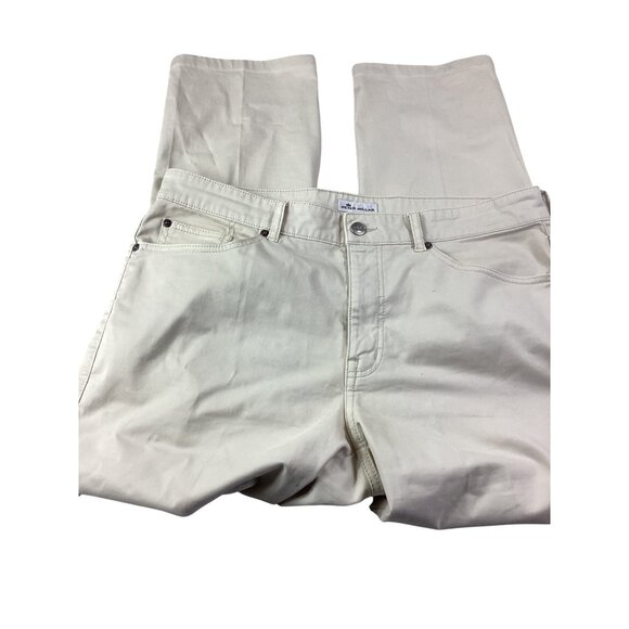 Peter Millar Mens Brushed Denim Khaki Straight-Leg Jeans *Pants *Size 36*EUC - Picture 10 of 14